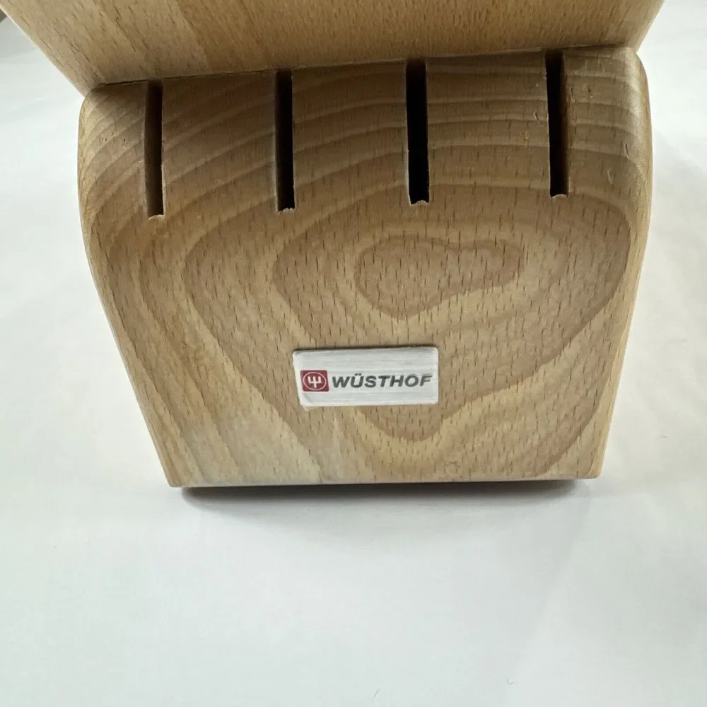 Wusthof Knife Block 13 Slot Wood Wüsthof Germany Natural Finish Kitchen Cook Cut